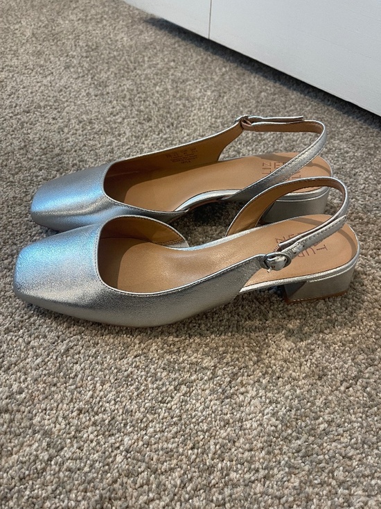 Naturalizer Shoes - Women's Naturalizer Jayla Slingback Pumps Silver Size 9